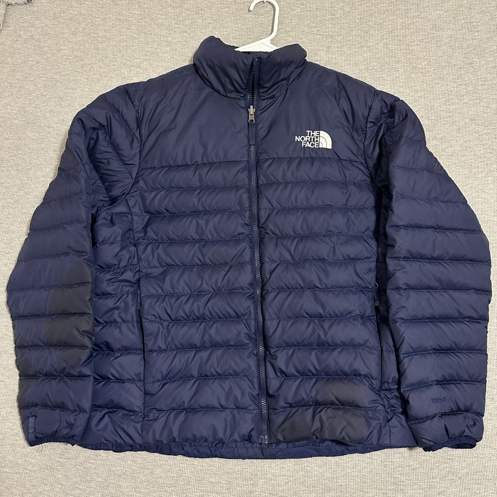 The North Face Mens Aconcagua 2 550 Down Puffer Jacket Navy Blue NF0A55XG Large